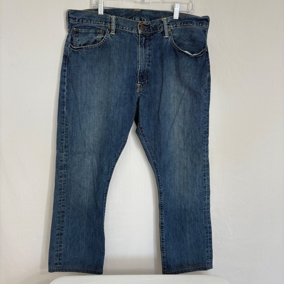 Polo Ralph Lauren Mens 018‎ Slim Straight Jeans 38x30 (38x27) Distressed Denim - Picture 8 of 10